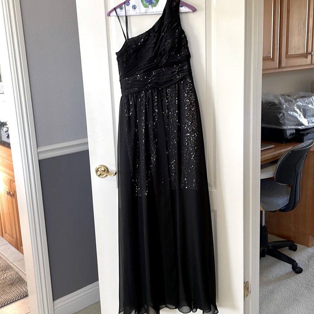 Special Event Dress: Silver Sequin Mini with Sheer Black Overlay